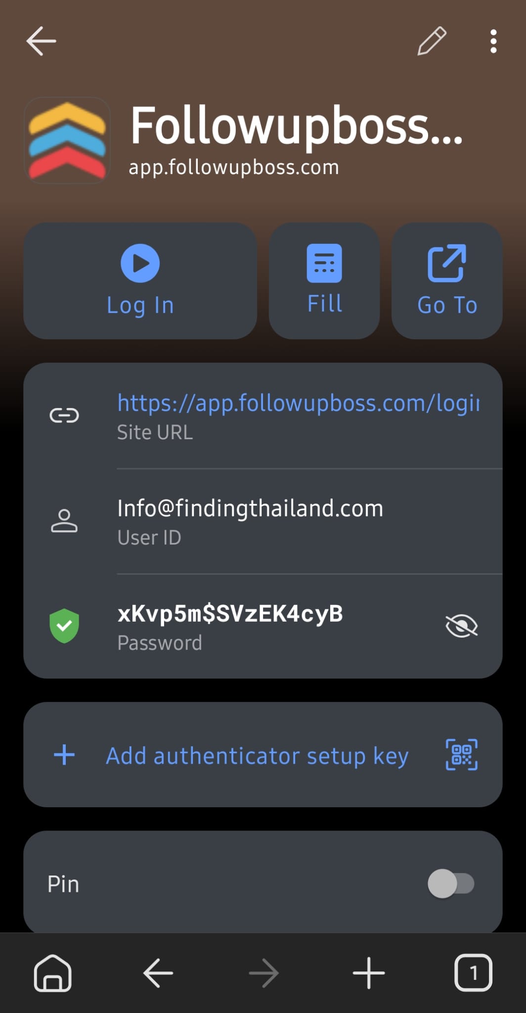 Follow Up Boss secure access setup with private credentials hidden