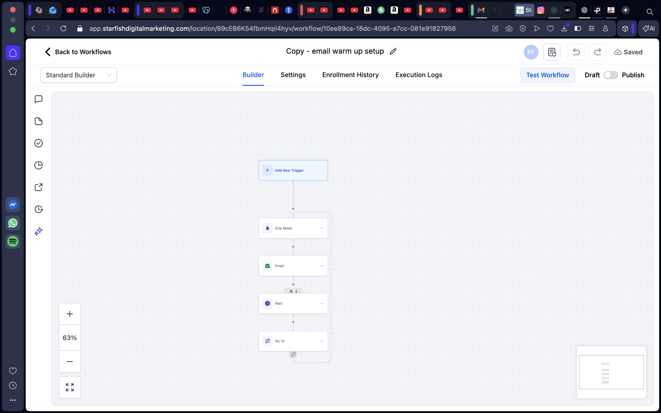 Email warm-up workflow
