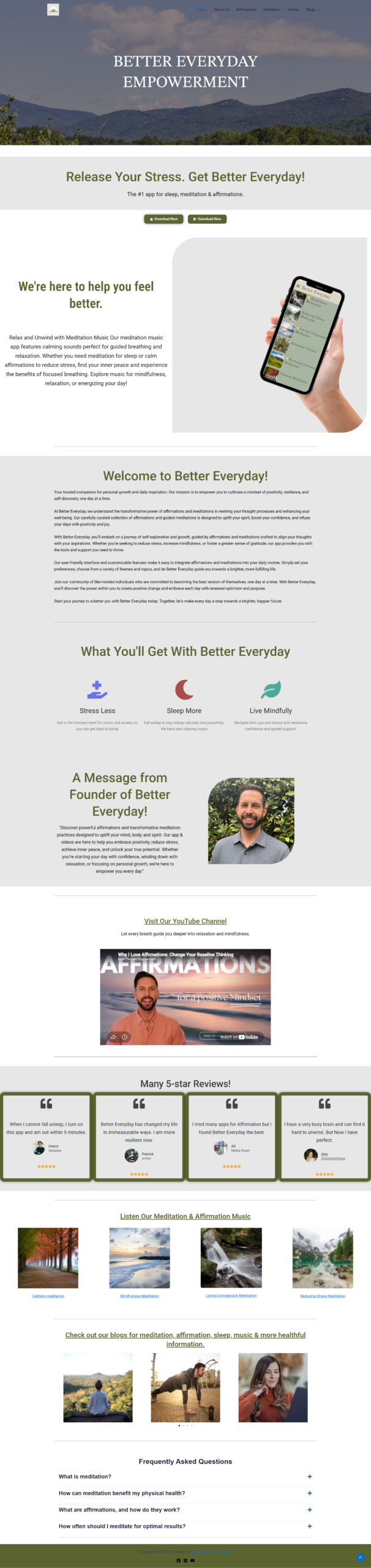 Better Everyday portfolio project