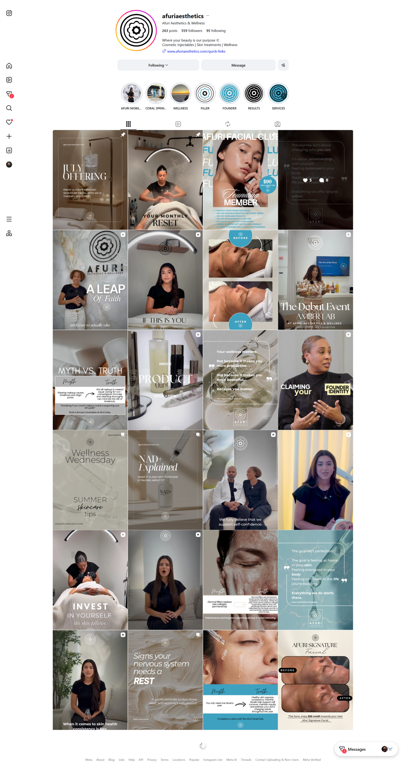 Afuri Aesthetics portfolio project
